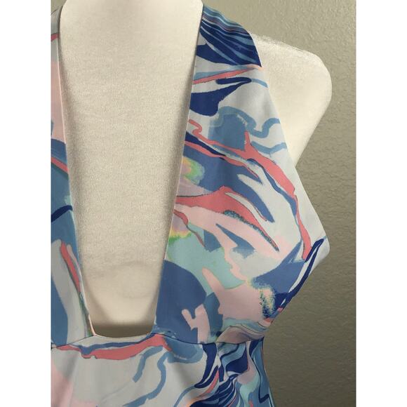 French Connection Crossover Dress Women's Size 10 Dalia Print NEW - Picture 2 of 9